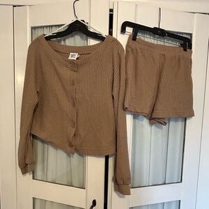 Princess Polly Brown Waffle Knit Set